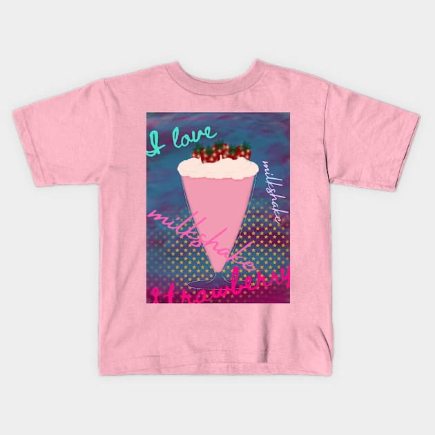 I love milkshake Kids T-Shirt by Prince